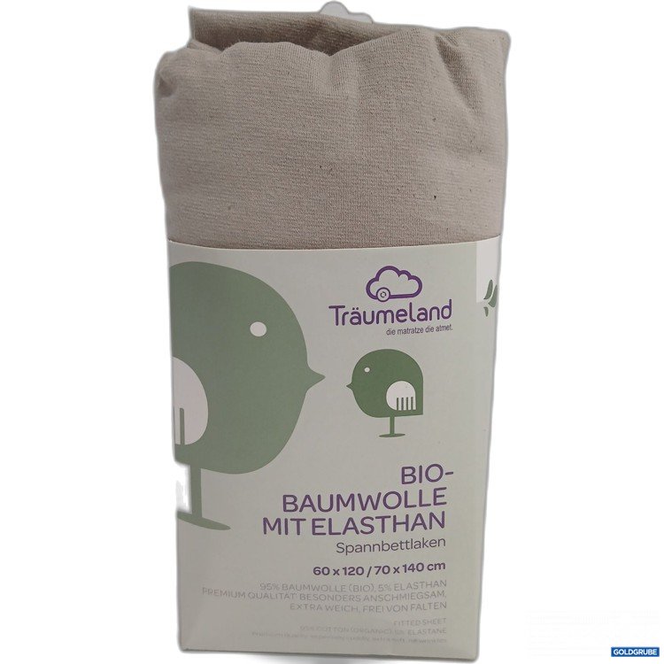 Artikel Nr. 916371 Artikel Nr. 916371: Träumeland Bio Baumwolle mit Elasthahn Spannbettlaken 60x120 / 70x140cm