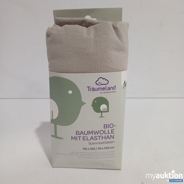 Artikel Nr. 916371 Artikel Nr. 916371: Träumeland Bio Baumwolle mit Elasthahn Spannbettlaken 60x120 / 70x140cm