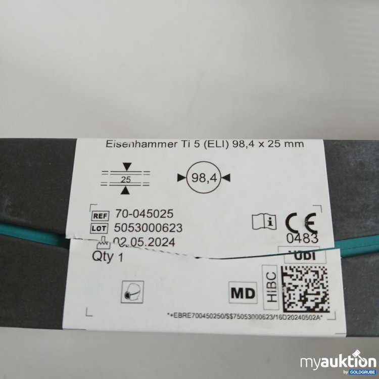 Artikel Nr. 442372: Dental Concept Systems Eisenhammer Ti 5 (ELI) 98,4x25mm
