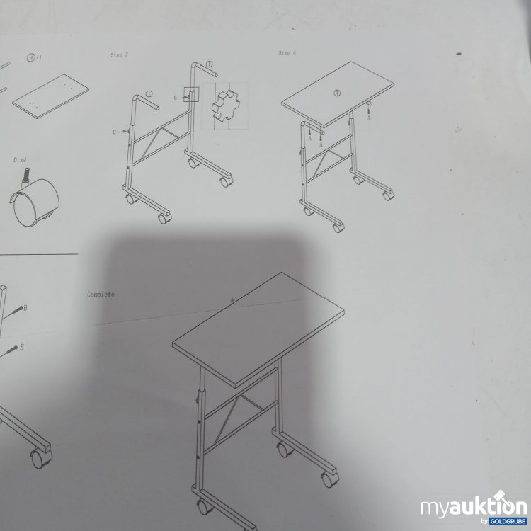 Artikel Nr. 445372 Artikel Nr. 445372: mobiler, höhenverstellbarer Laptoptisch weiß