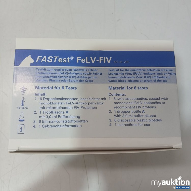 Artikel Nr. 466372 Artikel Nr. 466372: megacor FASTest FeLV-FIV Testkit für 6 Tests