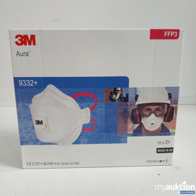 Artikel Nr. 961372: Aura 3M FFP3 9332+Maske 10stk 