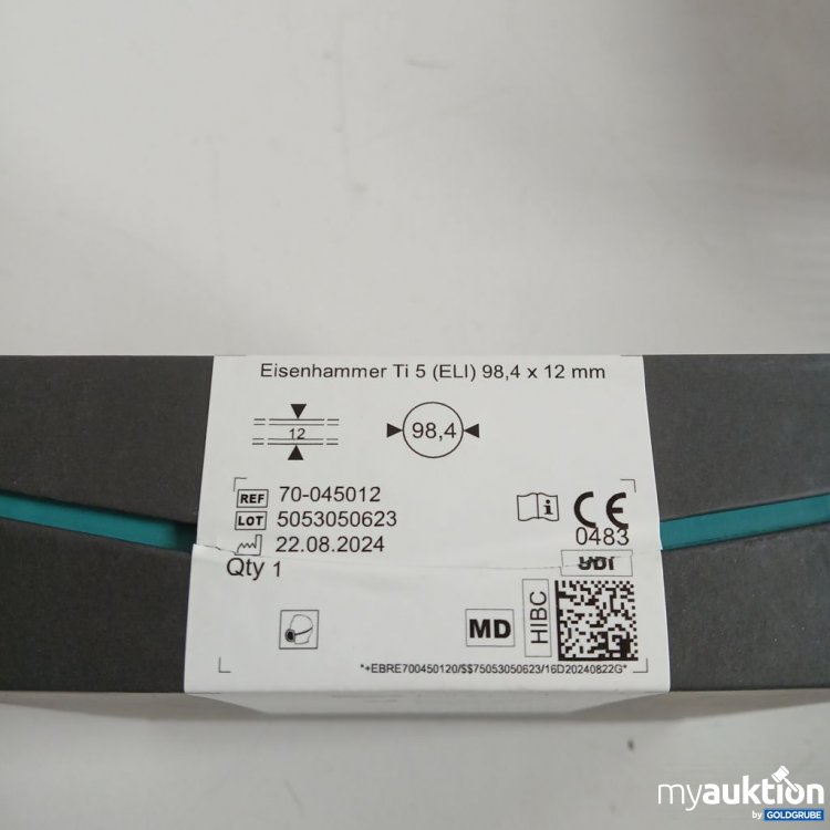Artikel Nr. 442373: Dental Eisenhammer Ti 5 (ELI) 98,4 x 12 mm