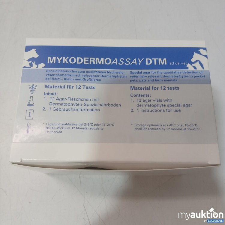Artikel Nr. 466373 Artikel Nr. 466373: Megacor Mykodermo Assay DTM Material für 12 Tests