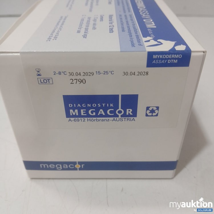 Artikel Nr. 466373 Artikel Nr. 466373: Megacor Mykodermo Assay DTM Material für 12 Tests