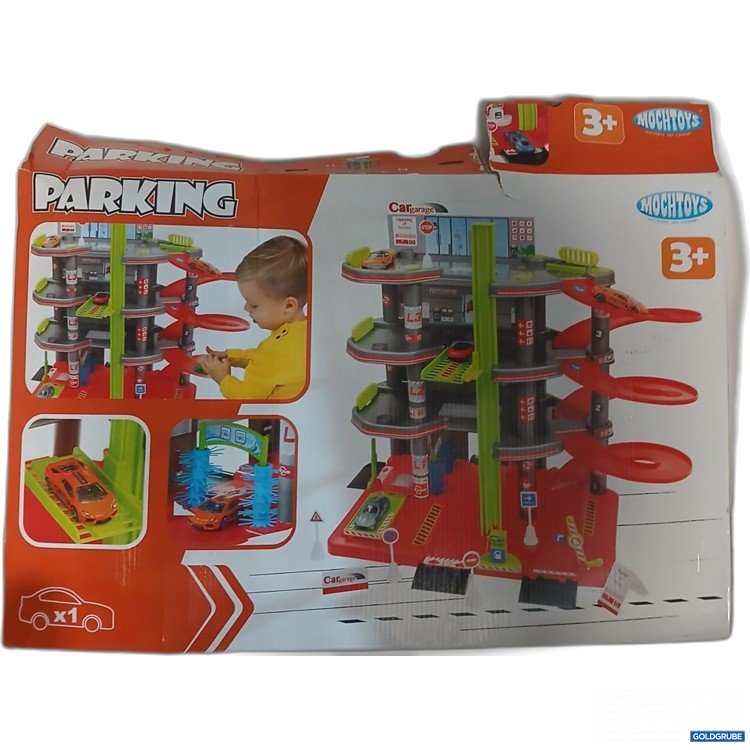 Artikel Nr. 921373: Mochtoys Parking Garage mit Auto und Verkehrsschildern