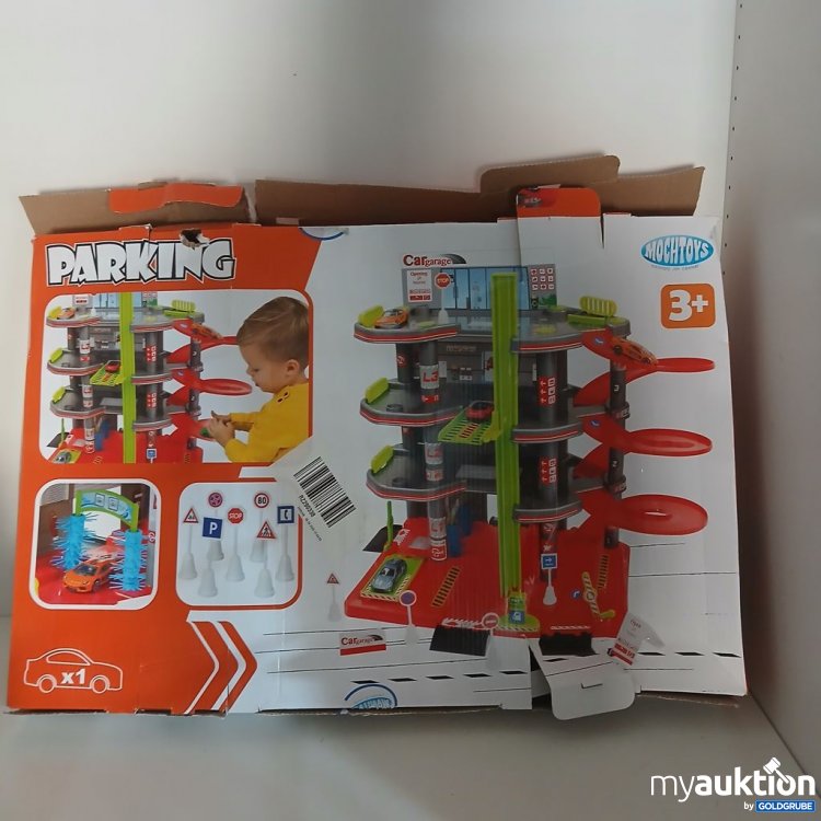 Artikel Nr. 921373: Mochtoys Parking Garage mit Auto und Verkehrsschildern