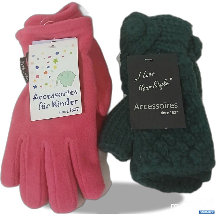 Artikel Nr. 929373: Handschuhe Pink (Kinder) + Fingerlose Handschuhe Grün (Erwachsene)