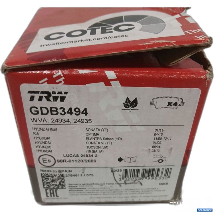 Artikel Nr. 951373: TRW GDB3494 Bremsbeläge