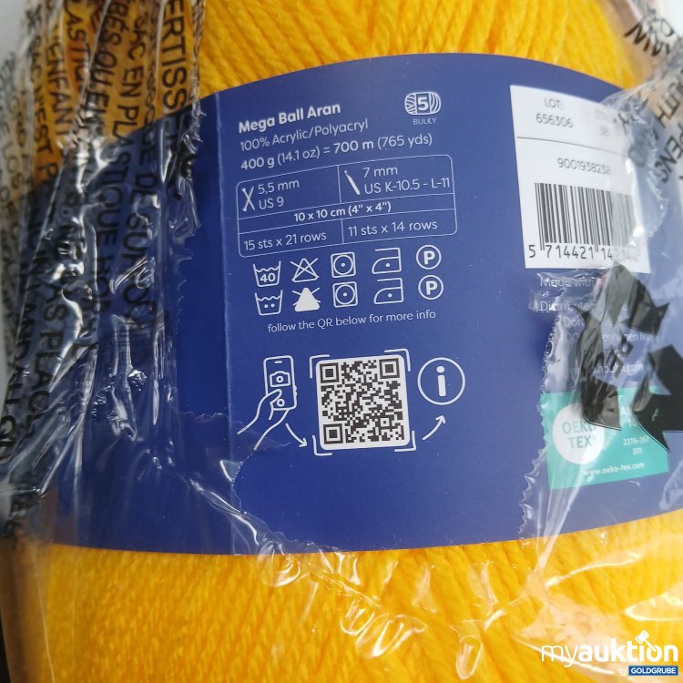 Artikel Nr. 971373 Artikel Nr. 971373: Mega Ball Aran We Love Yarn 400g Gelb