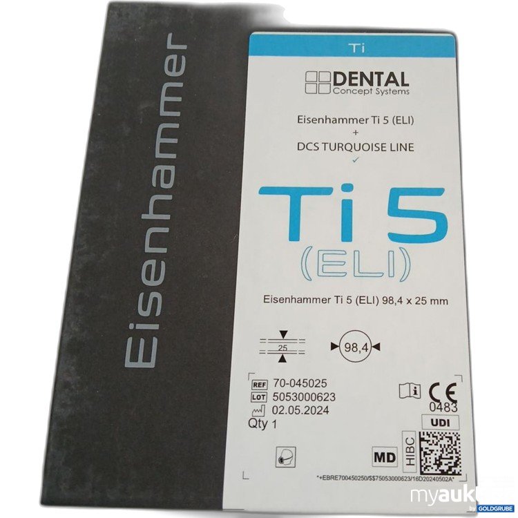 Artikel Nr. 442374: Dental Concept Systems Eisenhammer Ti 5 (ELI) 98,4 x 25 mm