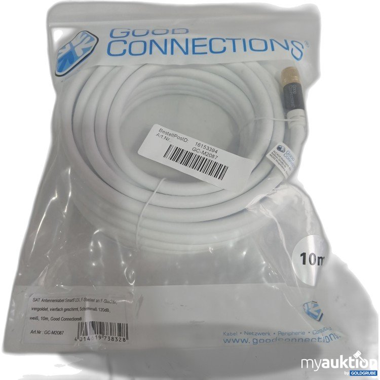 Artikel Nr. 444374 Artikel Nr. 444374: SAT Antennenkabel SmartFlex F-Stecker an F-Stecker weiß 10m