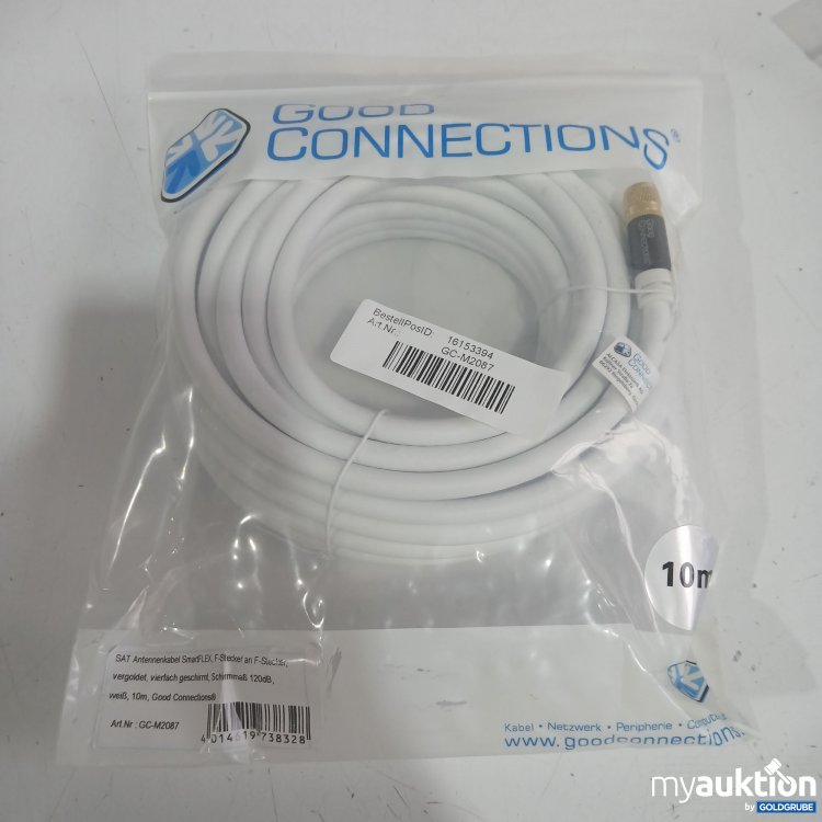 Artikel Nr. 444374 Artikel Nr. 444374: SAT Antennenkabel SmartFlex F-Stecker an F-Stecker weiß 10m