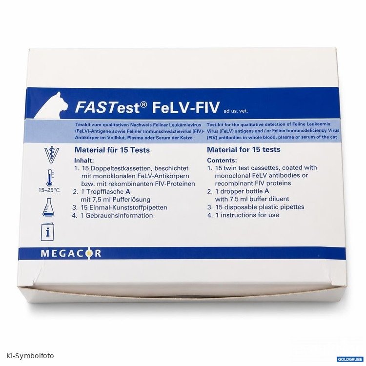 Artikel Nr. 466374 Artikel Nr. 466374: MEGACOR FASTest FeLV-FIV Testkit 15 Tests
