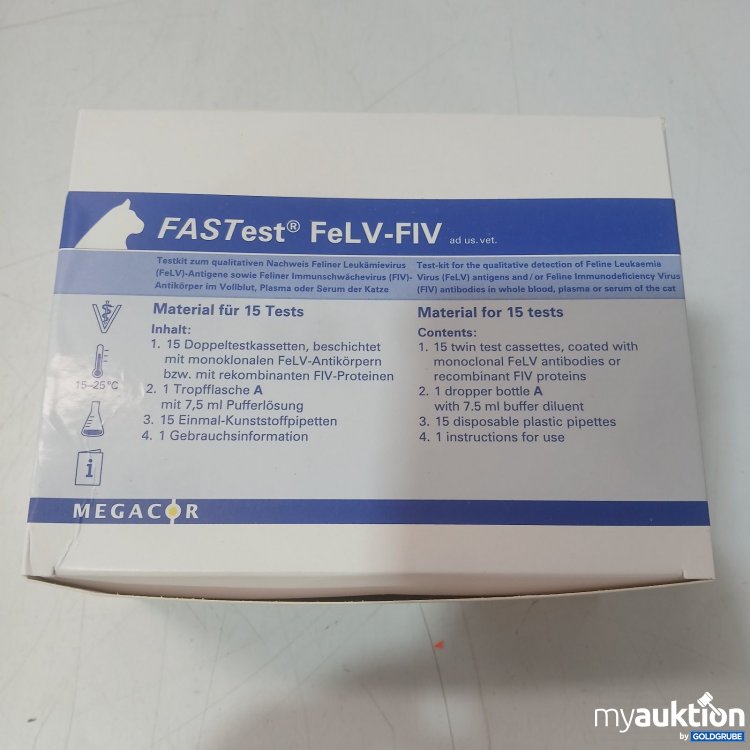 Artikel Nr. 466374 Artikel Nr. 466374: MEGACOR FASTest FeLV-FIV Testkit 15 Tests