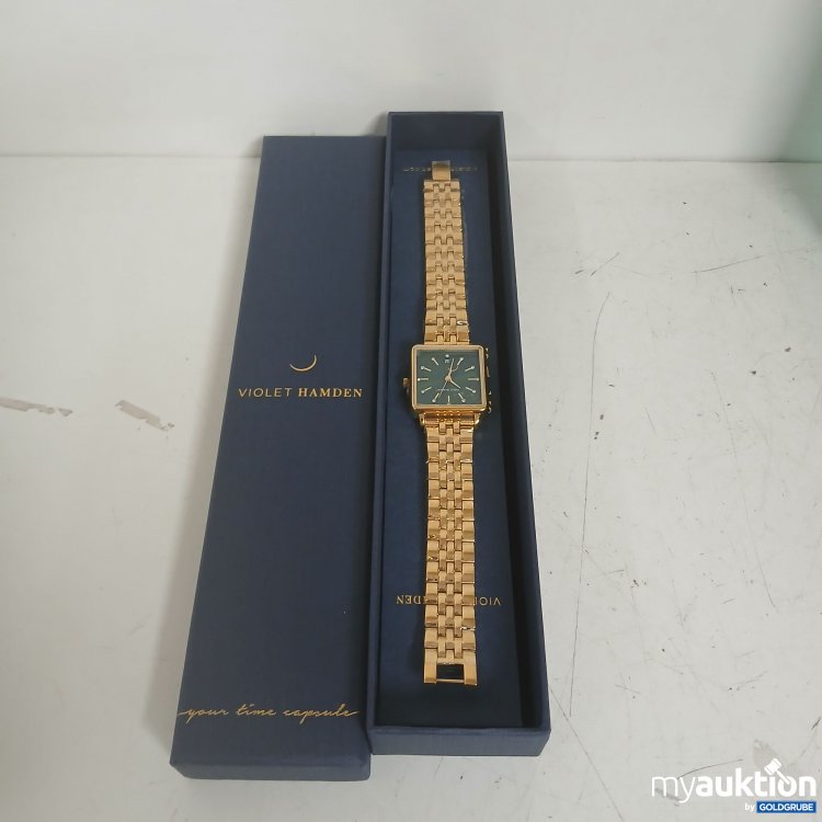 Artikel Nr. 828374 Artikel Nr. 828374: Violet Hamden Goldene Armbanduhr mit Box
