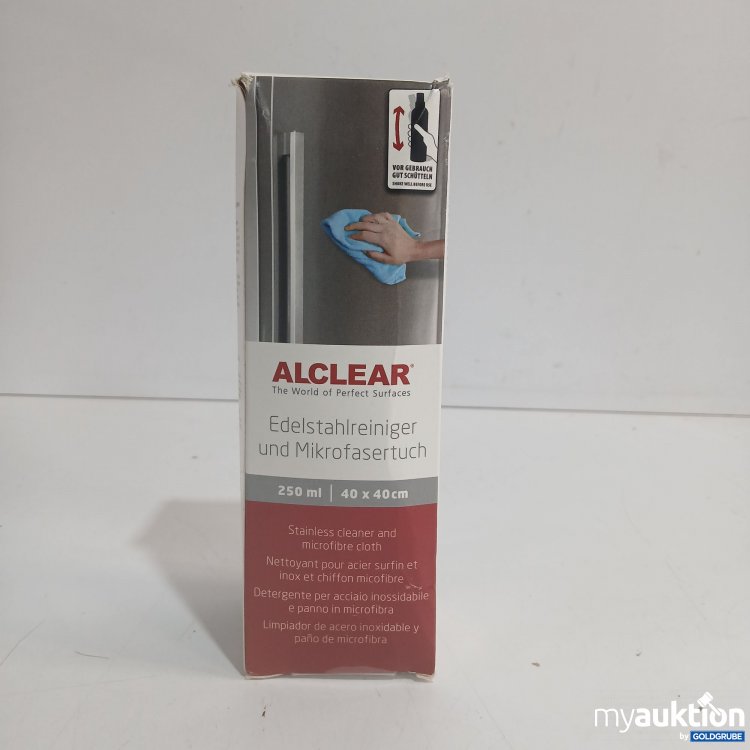 Artikel Nr. 894374: Alclear Edelstahlreiniger und Mikrofasertuch 250ml 40x40cm 