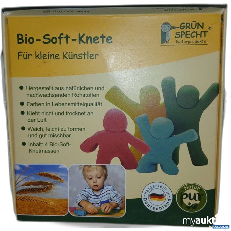 Artikel Nr. 922374: GRÜN SPECHT Bio-Soft-Knete 4 Stück