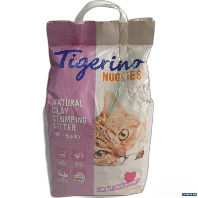 Artikel Nr. 958374: Tigerino Nuggies Natural Clay clumping litter with Baby Powder Scent 14L
