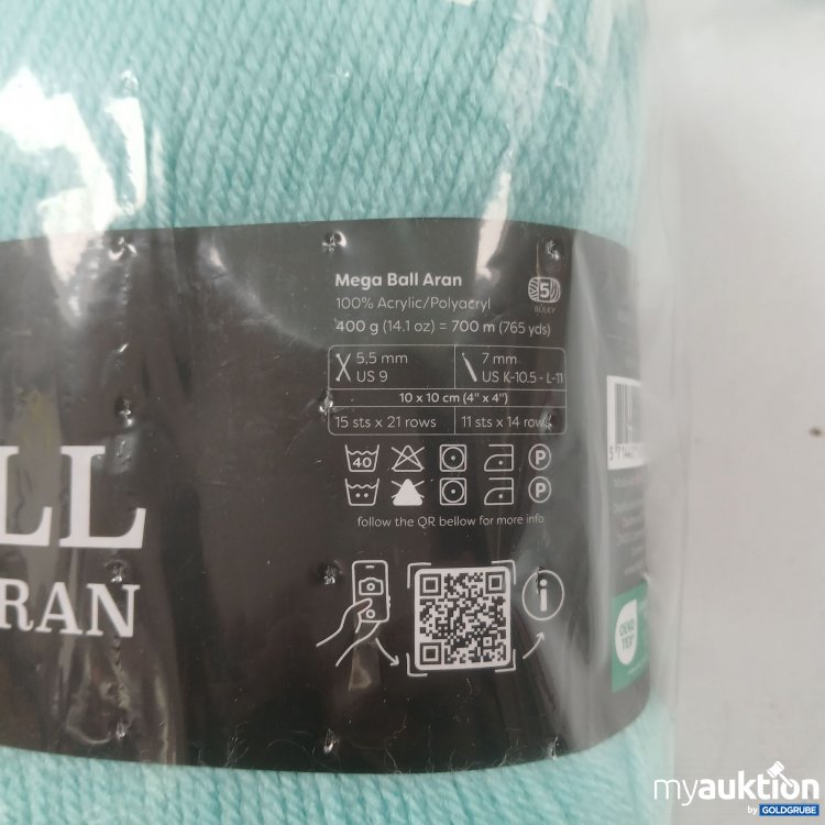 Artikel Nr. 971374 Artikel Nr. 971374: Mega Ball Aran We Love Yarn 400g Türkis