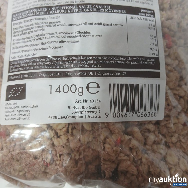 Artikel Nr. 469375: Verival Bio Granola Beeren 1400 g