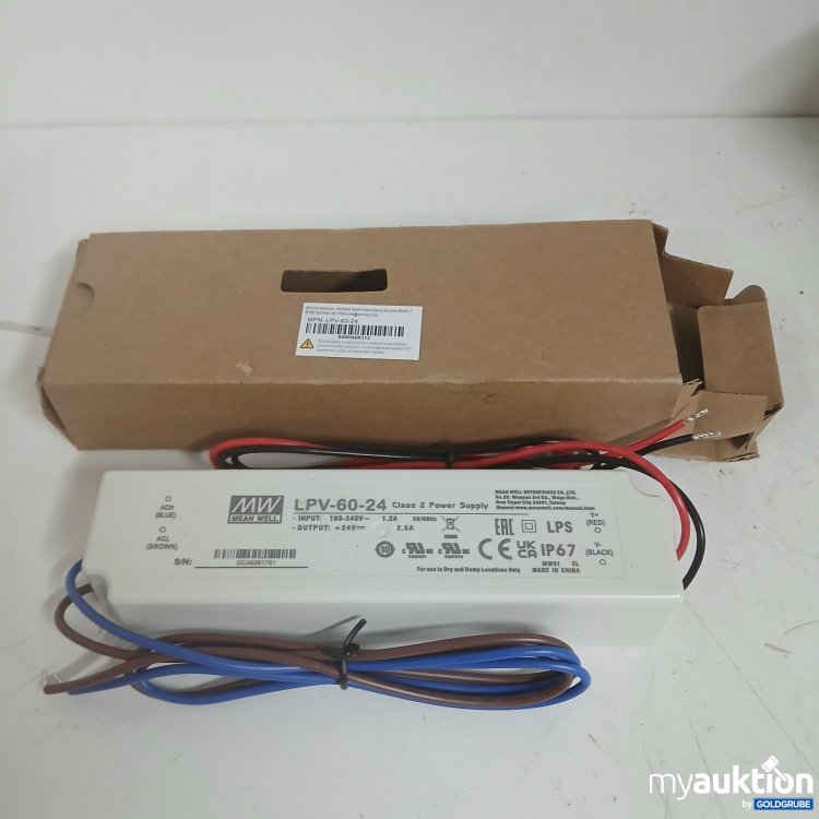 Artikel Nr. 813375 Artikel Nr. 813375: MW LED-Netzteil LPV-60-24 Class 2 Power Supply