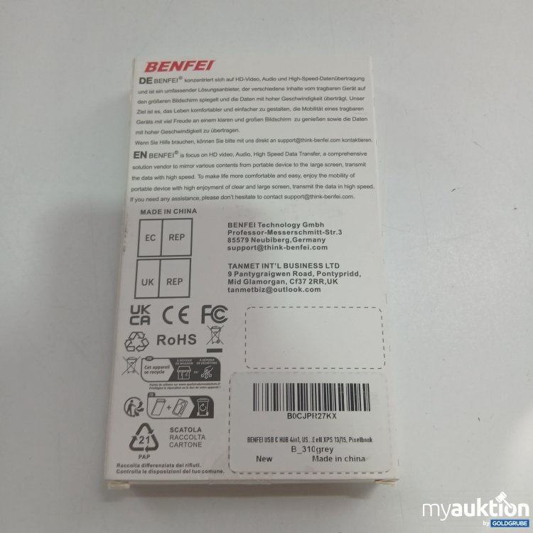 Artikel Nr. 825375: Benfei USB-C HUB 4in1 