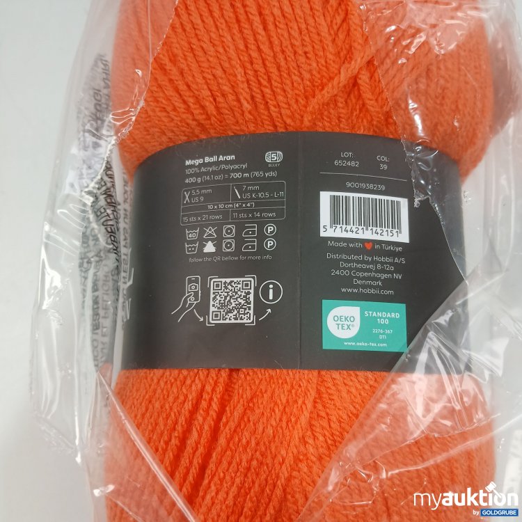 Artikel Nr. 971375 Artikel Nr. 971375: Mega Ball Aran We Love Yarn 400g Neon Orange