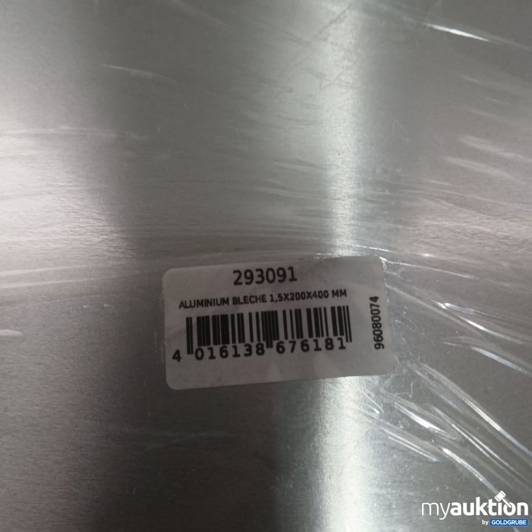 Artikel Nr. 981375: Aluminium Blech 1,5x200x400mm 