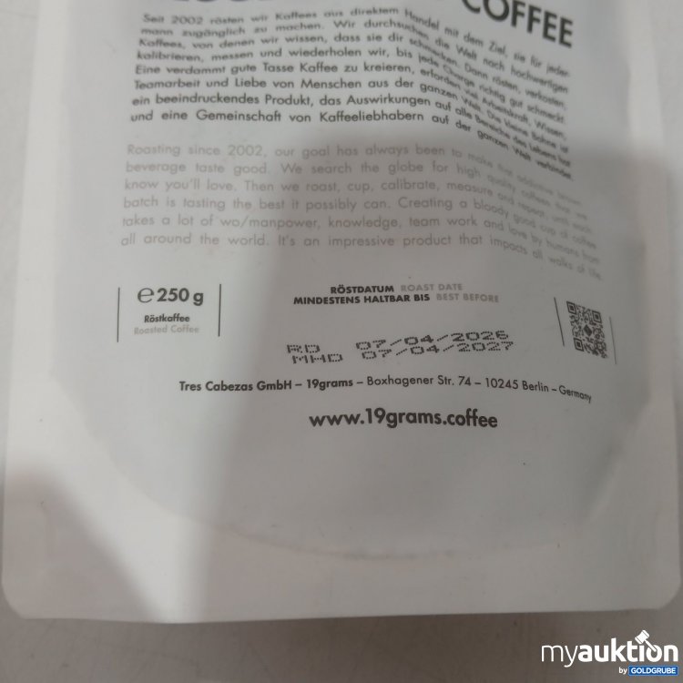 Artikel Nr. 469376: 19 grams Los Tres Potros Röstkaffee 250g