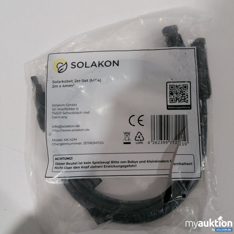 Artikel Nr. 889376: Solakon Sarkabel MC4 2mx4mm MC42M