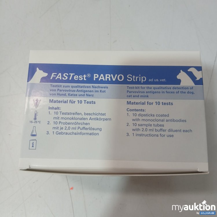 Artikel Nr. 466377 Artikel Nr. 466377: megacor FASTest PARVO Strip Testkit 10 Tests