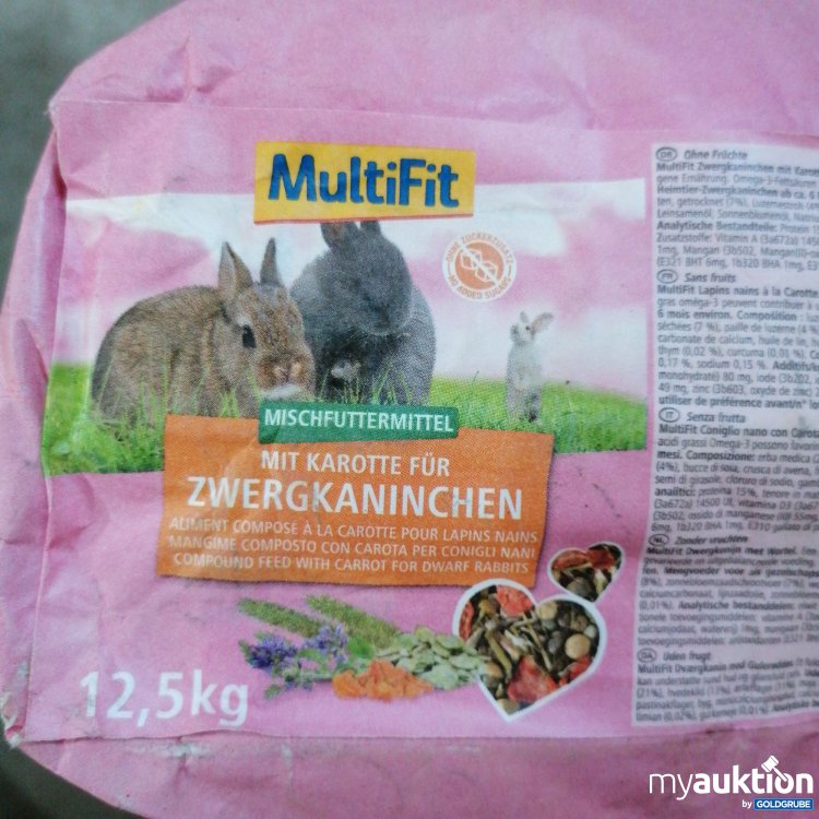 Artikel Nr. 761377 Artikel Nr. 761377: Multifit Mischfuttermittel für Zwergkaninchen 12.5kg