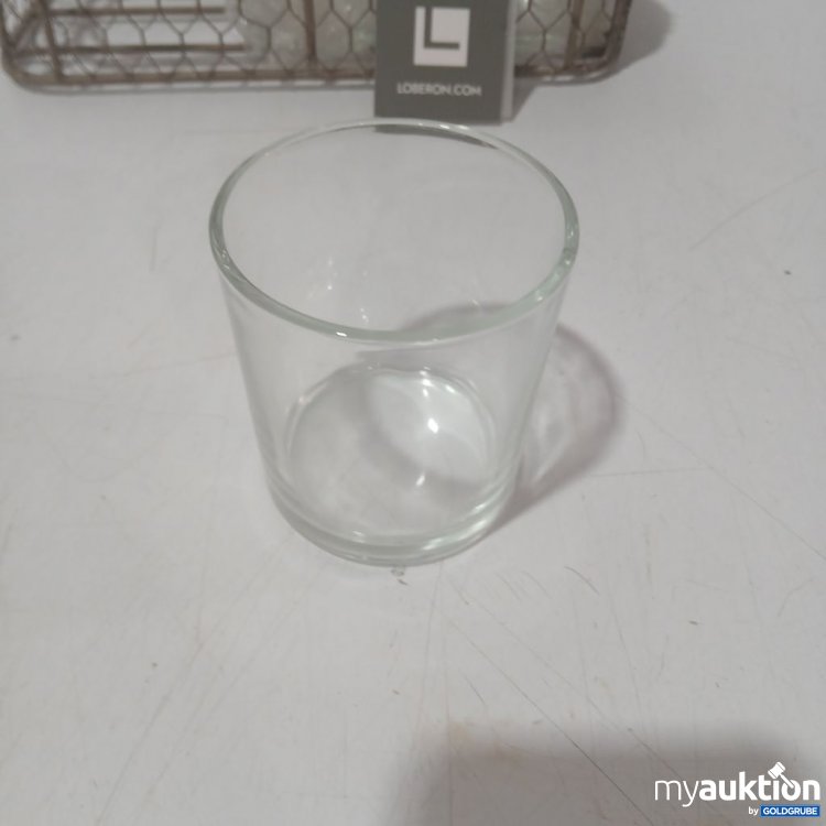 Artikel Nr. 993377 Artikel Nr. 993377: Loberon Glasbehälter mit Drahtkorb 6-teilig