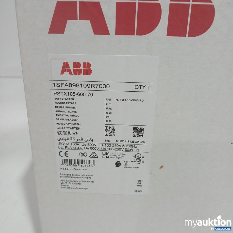 Artikel Nr. 524378: ABB Sofstarter PSTX105-600-70 
