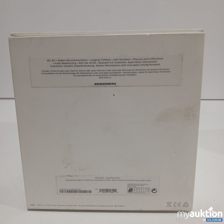 Artikel Nr. 867378 Artikel Nr. 867378: HomePod MQHV2D/A White