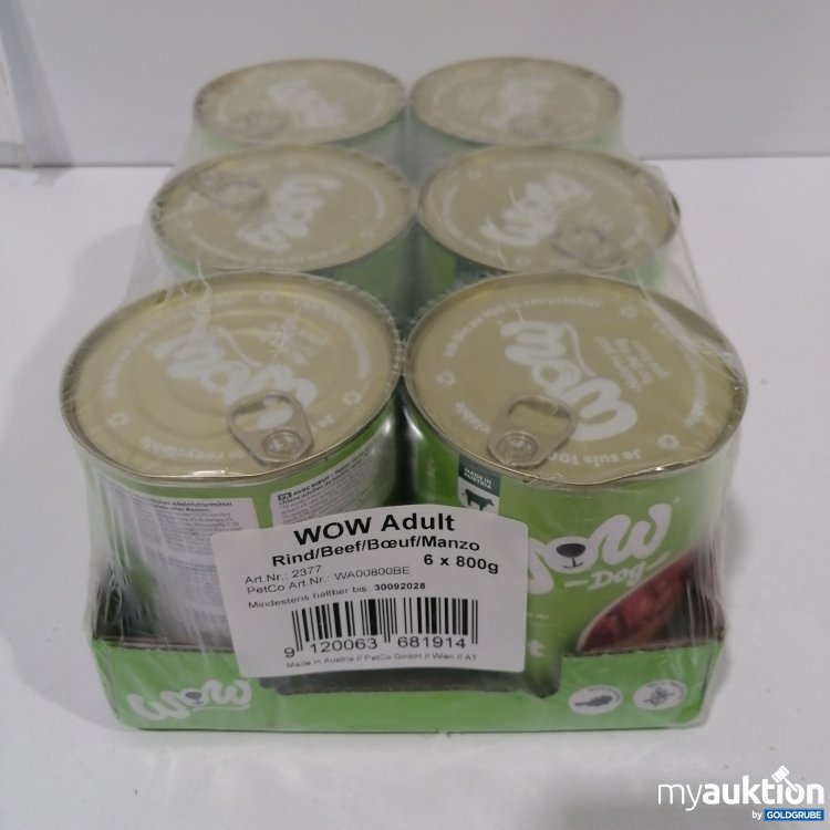 Artikel Nr. 896378: Wow Adult Hundefutter Rind 6x800g