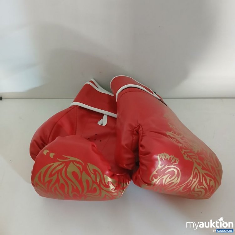 Artikel Nr. 921378: Boxhandschuhe Rot mit Goldmuster