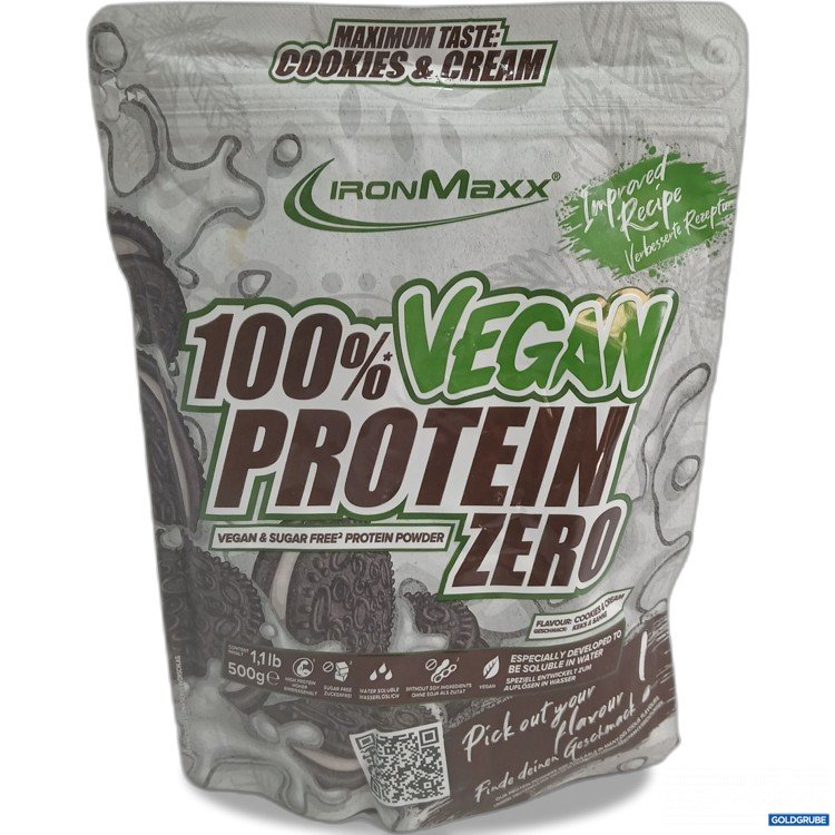 Artikel Nr. 959378: IronMaxx 100%vegan Protein Zero Cookies & cream Flavour 500g 