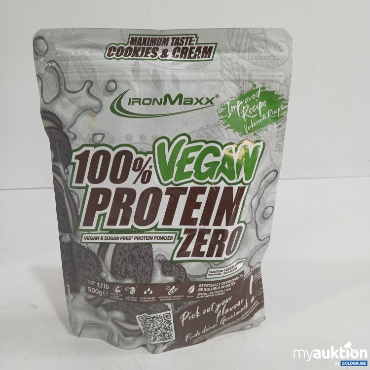 Artikel Nr. 959378: IronMaxx 100%vegan Protein Zero Cookies & cream Flavour 500g 