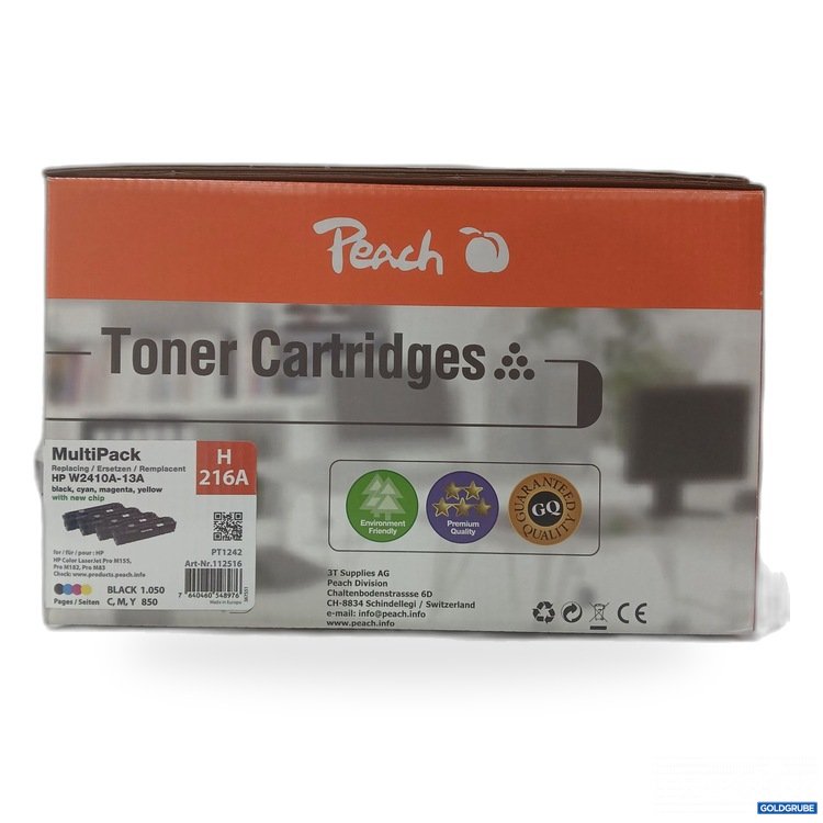 Artikel Nr. 973378 Artikel Nr. 973378: Peach Toner Cartridges Multoipack H216A, Black/Cyan/Magenta/Yellow, Art.No. 112516