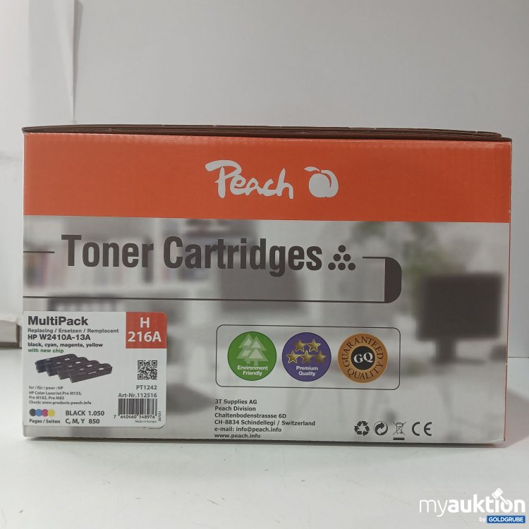 Artikel Nr. 973378 Artikel Nr. 973378: Peach Toner Cartridges Multoipack H216A, Black/Cyan/Magenta/Yellow, Art.No. 112516