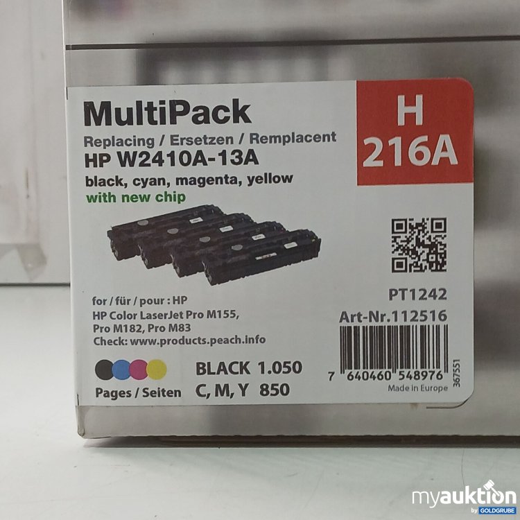 Artikel Nr. 973378 Artikel Nr. 973378: Peach Toner Cartridges Multoipack H216A, Black/Cyan/Magenta/Yellow, Art.No. 112516