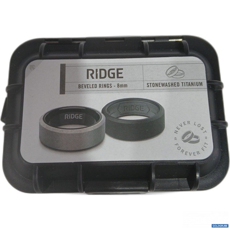 Artikel Nr. 994378 Artikel Nr. 994378: Ridge Beveled Rings 8mm stonewashed Titanium
