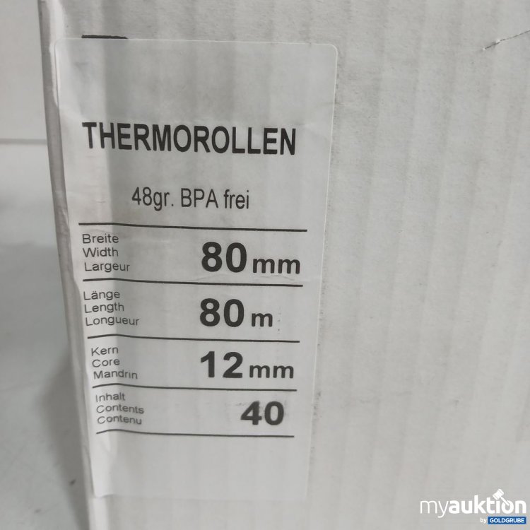 Artikel Nr. 996378 Artikel Nr. 996378: Thermorollen 80mm 80m 12mm 40Stk