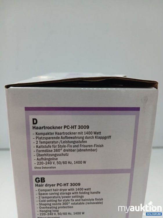 Artikel Nr. 447379 Artikel Nr. 447379: PROFI CARE Hair Dryer PC-HT 3009