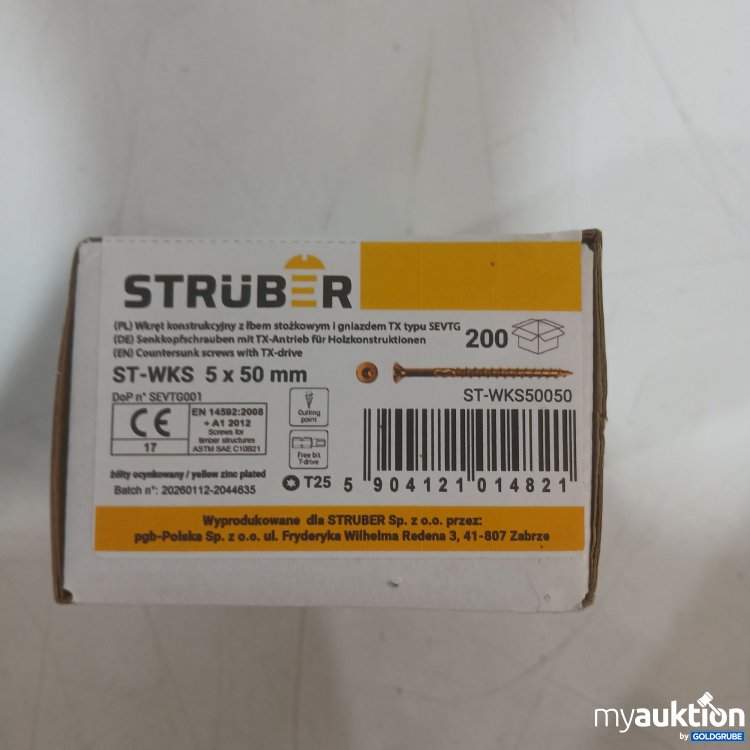 Artikel Nr. 998379 Artikel Nr. 998379: Strüber Senkkopfschrauben ST-WKS 5×50mm 200Stk