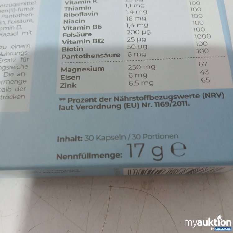 Artikel Nr. 469380: metaflow Stoffwechselvitamine 17 g 30Kapseln
