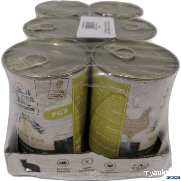 Artikel Nr. 896380: Wildes Land Katze Huhn Pur 6x400g