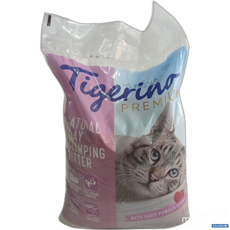 Artikel Nr. 958380: Tigerino Premium Natural Clay Clumping Litter with Baby Powder Scent 12kg